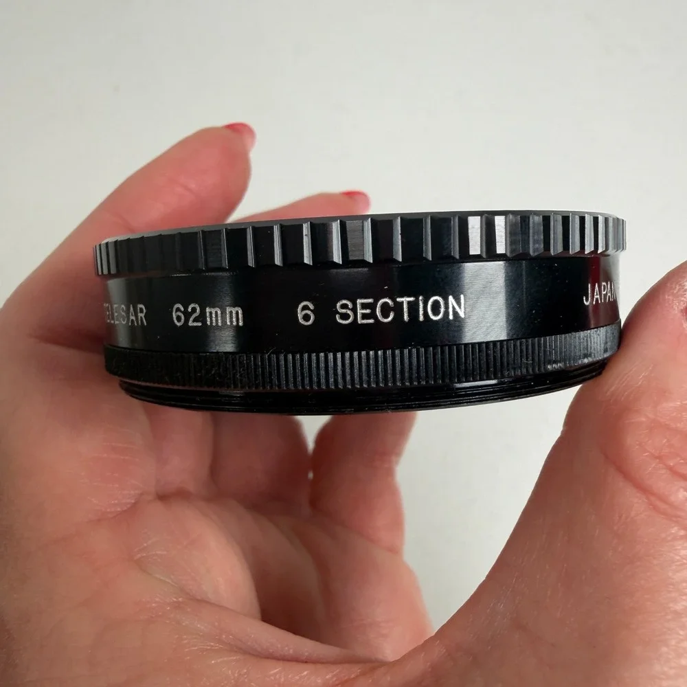 Telesar 62mm Trick Photo Filter 6 Section Coated Glass Vintage Japan Case Box